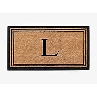 A1HC Natural Coir Monogrammed Door Mat For Front Door, Anti-Shed Treated Durable Doormat for Entrance, Heavy Duty, Easy to Clean, Long Lasting, Front Porch Entry Doormat