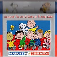 Peanuts 50th Celebration Collector Tin with 2 Decks of Playing Cards