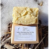 Tallow Shampoo Bar for Oily Hair- Lavender Scent
