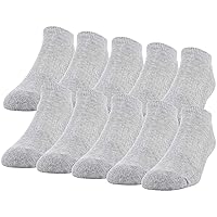 Gildan Men's Active Cotton No Show Socks, 10-Pairs