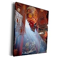 3dRose Smoke beams from incense, Ong Pagoda, Can Tho,... - Museum Grade Canvas Wrap (cw_277052_1)