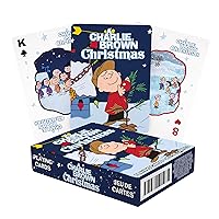 AQUARIUS Peanuts Charlie Brown Christmas Playing Cards - Christmas Themed Deck of Cards for Your Favorite Card Games - Officially Licensed Peanuts Merchandise & Collectibles - Poker Size