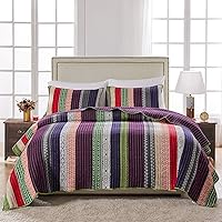 Greenland Home Marley 100% Cotton Oversized Quilt Set, 3-Piece King/California King