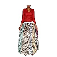 Women's Patchwork Skirt Casual Beach Wear Hippie Wedding Wear Gypsy Multi Color Baggie Plus Size