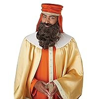 California Costumes Wise Man Brown Wig and Beard Standard