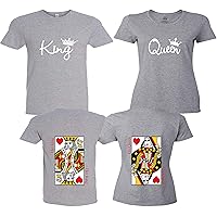 King and Queen Shirts - Couples Matching Shirts - King Queen Couple T-Shirts