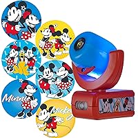 Projectables Disney Mickey and Minnie Mouse Night Light LED Projector, Plug-in, Dusk-to-Dawn Sensor, for Kids, Baby, Boys, Girls, Nursery, Toy Room, Playroom, Bedroom, 67164