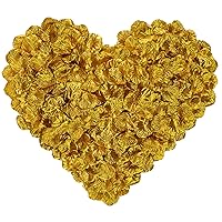 2000 PCS Gold Artificial Silk Rose Petals for Valentine's Day, Wedding, Romantic Night, Party Flower Decorations