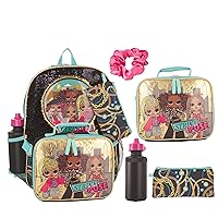L.O.L. Surprise 5 Piece Backpack Set for Girls, O.M.G. Brush Glitter Sequin 16