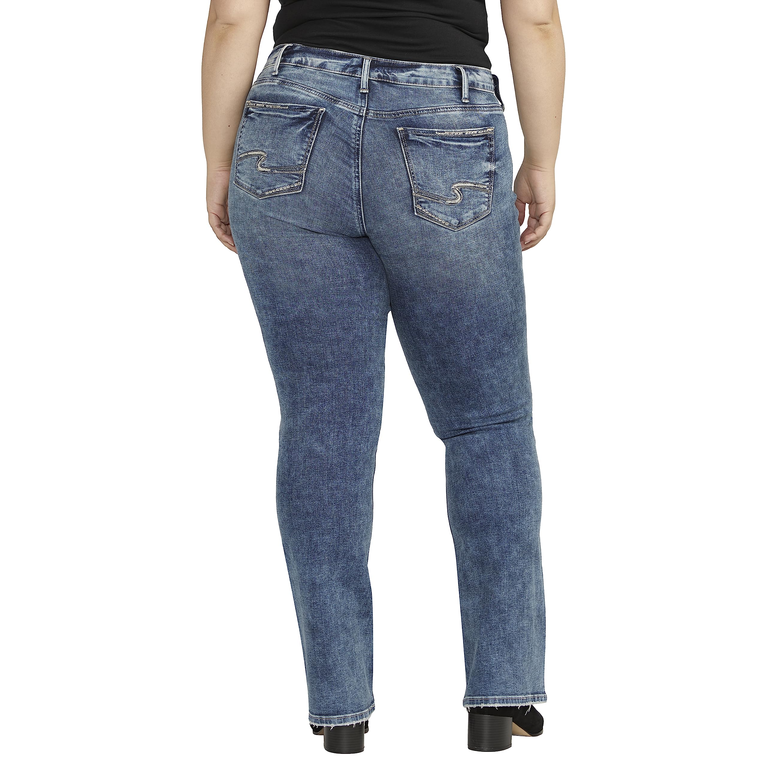 Silver Jeans Co. Women's Plus Size Suki Mid Rise Curvy Fit Bootcut Jeans