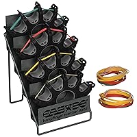 CanDo 10-0757 Digi-Extend Hand Exerciser with Metal Rack, 4 Exercises with 64 Bands Tan/Yellow/Red/Green