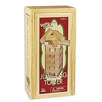 Cardinal Games Tumbling Tower In Wood Box Retro Game