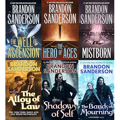 Mistborn 6 Books Collection Set by Brandon Sanderson (Final Empire, Well of  Ascension, Hero of Ages, Band of Mourning, Alloy of Law & Shadows of Self)