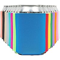 Blank Beer Can Coolers Sleeves (30-Pack) Soft Insulated Beer Can Coolies - HTV Friendly Plain Koolies in Bulk for Soda, Beer & Water Bottles - Coolie Blanks for Vinyl Projects & Wedding Favors
