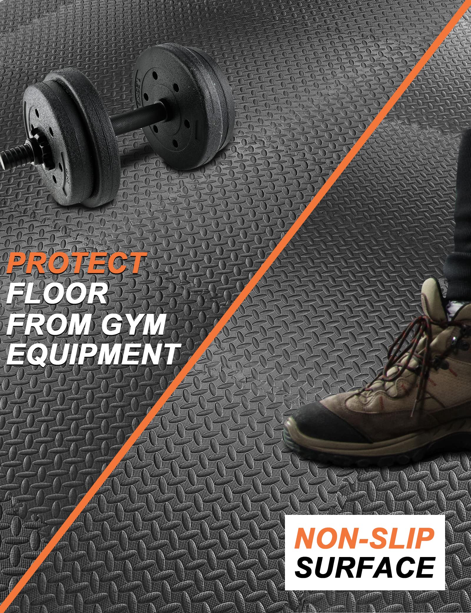 innhom 12/24/48 Tiles Gym Flooring Gym Mats Exercise Mat for Floor Workout Mat Foam Floor Tiles for Home Gym Equipment Garage