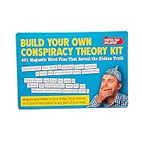 Build Your Own Conspiracy Theory Kit with 450 Magnetic Word Tiles - Sticks to Your Fridge or Filing Cabinet - Funny Fridge Magnet Word Game - Create Your Own Conspiracy - Funny Magnets for Adults