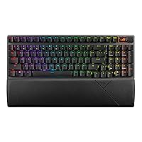ASUS ROG Strix Scope II 96 Wireless Gaming Keyboard, Tri-Mode Connection, Dampening Foam & Switch-Dampening Pads, Hot-Swappable Pre-lubed ROG NX Snow Switches, PBT Keycaps, RGB-Black