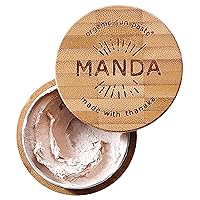 MANDA - Reef Safe Sunscreen - Made of Thanaka, Non-Nano Zinc Oxide & Organic Ingredients - SPF 50 - Travel Size, Waterproof Sunscreen Paste - Applies Thick - 40g