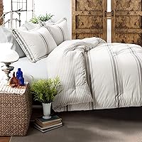 Comforter Farmhouse Stripe, Full/Queen, Gray