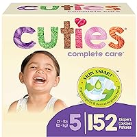 Cuties | Skin Smart, Absorbent & Hypoallergenic Diapers with Flexible & Secure Tabs | Size 5 | 152 Count