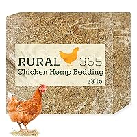 Rural365 Chicken Hemp Bedding - 33lb Industrial Hemp Bale for Small Animal Bedding and Backyard Chicken Coop Supplies