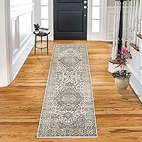 Superior Indoor Runner Rug, Plush Carpet Cover, Traditional Oriental Medallion, Perfect for Hallway, Entryway, Living Room, Dining, Bedroom, Office, Kitchen, Glendale Collection, 2' 7