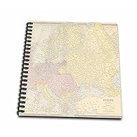 3dRose Vintage Europe Map-Memory Book, 12-inch (db_178860_2)
