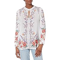 Johnny Was Women's Long Sleeve Embroidered Blouse