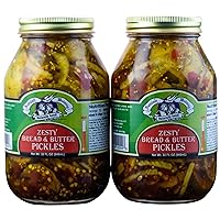 Foods Bread & Butter Pickles, TWO 32 oz. Quart Jars (Zesty Bread & Butter)