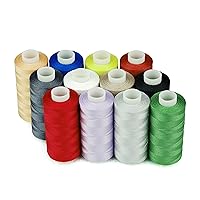 12 Multi Colors 100% Cotton Sewing Thread 50s/3 Thread for Quilting etc - 550 Yards Each 12C02