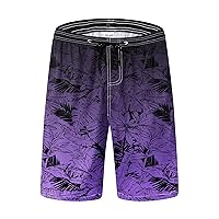 Mens Swim Trunks Quick Dry Board Shorts with Mesh Lining, Breathable Fit Hawaii Beach Shorts Swimwear Bathing Suits