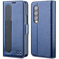 OCASE Compatible with Samsung Galaxy Z Fold 4 5G Wallet Case with S Pen Holder, PU Leather Flip Folio Case with Card Slots RFID Blocking Kickstand Phone Cover 7.6 Inch for Z Fold4 5G (2022) - Blue