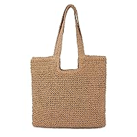 Straw Beach Tote Bag: Large Summer Boho Woven Bags - Rattan Handmade Shoulder Handbags for Women