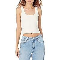 The Drop Women's Femi Scoop-Neck Ribbed Cropped Tank