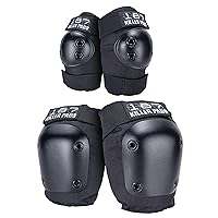187 Killer Pads Knee Pads, Elbow Pads Combo Pack, Black, Large / X- Large
