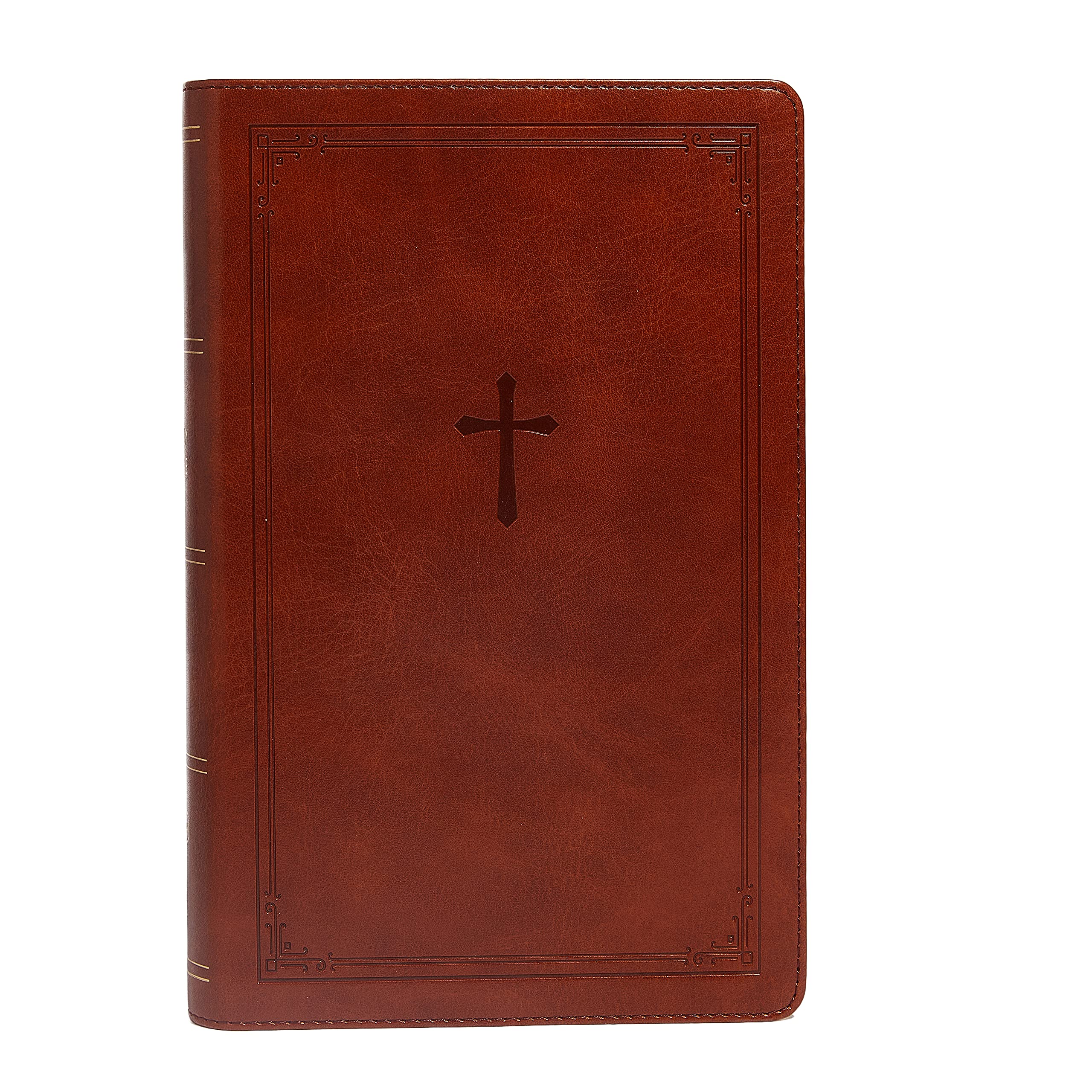 NKJV, End-of-Verse Reference Bible, Personal Size Large Print, Leathersoft, Brown, Red Letter, Comfort Print: Holy Bible, New King James Version