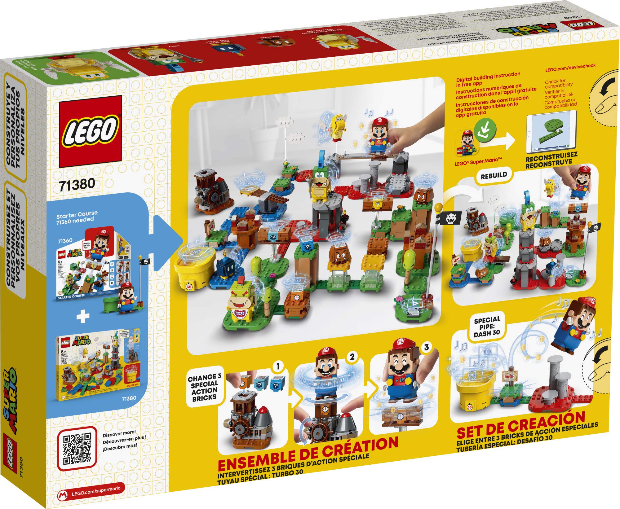 LEGO Super Mario Master Your Adventure Maker Set 71380 Building Kit; Collectible Gift Toy Playset for Creative Kids, New 2021 (366 Pieces)