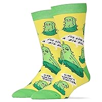 ooohyeah Men's Novelty Crew Socks for Adult Humor, Funny Saying Crazy Silly Socks, Cool Casual Socks