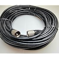 Workman 100' RG58A/U Coaxial Jumper Cable with PL-259 Connectors for CB Radios- Black