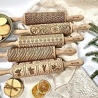 5 ANY pattern Rolling Pin SET Laser engraved EMBOSSING ROLLING PINS for homemade COOKIES Choose your patterns!