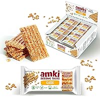 Amki Sesame Thins Classic (Sesame Snaps), Gluten Free, Vegan, Delicious, Crunchy, Sensibly Sweet Snacks. 24 Pack, 720g