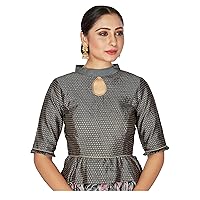 Women's Readymade Stitched Blouse For Sarees Indian Designer Cotton Silk Bollywood Padded Crop Top Choli