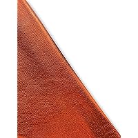 Metallic Cow Leather (Orange, 20 Square Feet (Full Side))