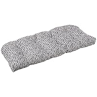 Pillow Perfect Outdoor/Indoor Herringbone Slate Seat Cushions, Gray, 1 Count (Pack of 1) 1 Count (Pack of 1)