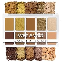 wet n wild Color Icon 10-Pan Eyeshadow Makeup Palette, Yellow Call Me Sunshine, Long Lasting, Shimmer, Metallic, Glittery, Matte, Rich Smooth Pigment, Cruelty Free