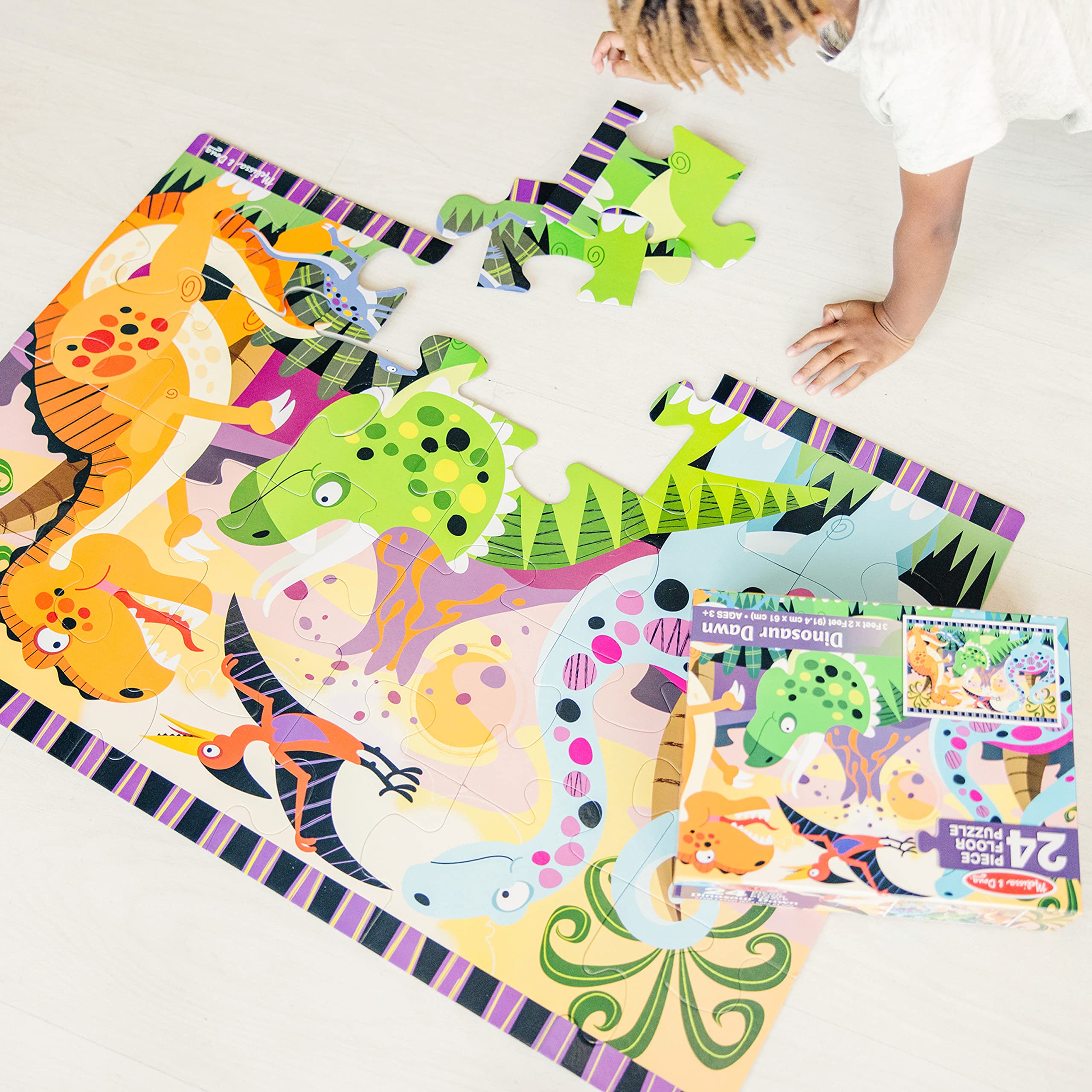 Melissa & Doug Dinosaur Dawn Jumbo Jigsaw Floor Puzzle (24 pcs, 2 x 3 feet)