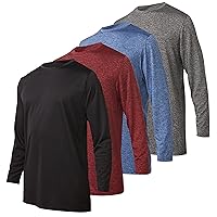 Ultra Performance Mens Dry Fit Tshirts 4 Pack Men's Workout Moisture Wicking Hiking Swim Long Sleeve Tee Shirts for Men