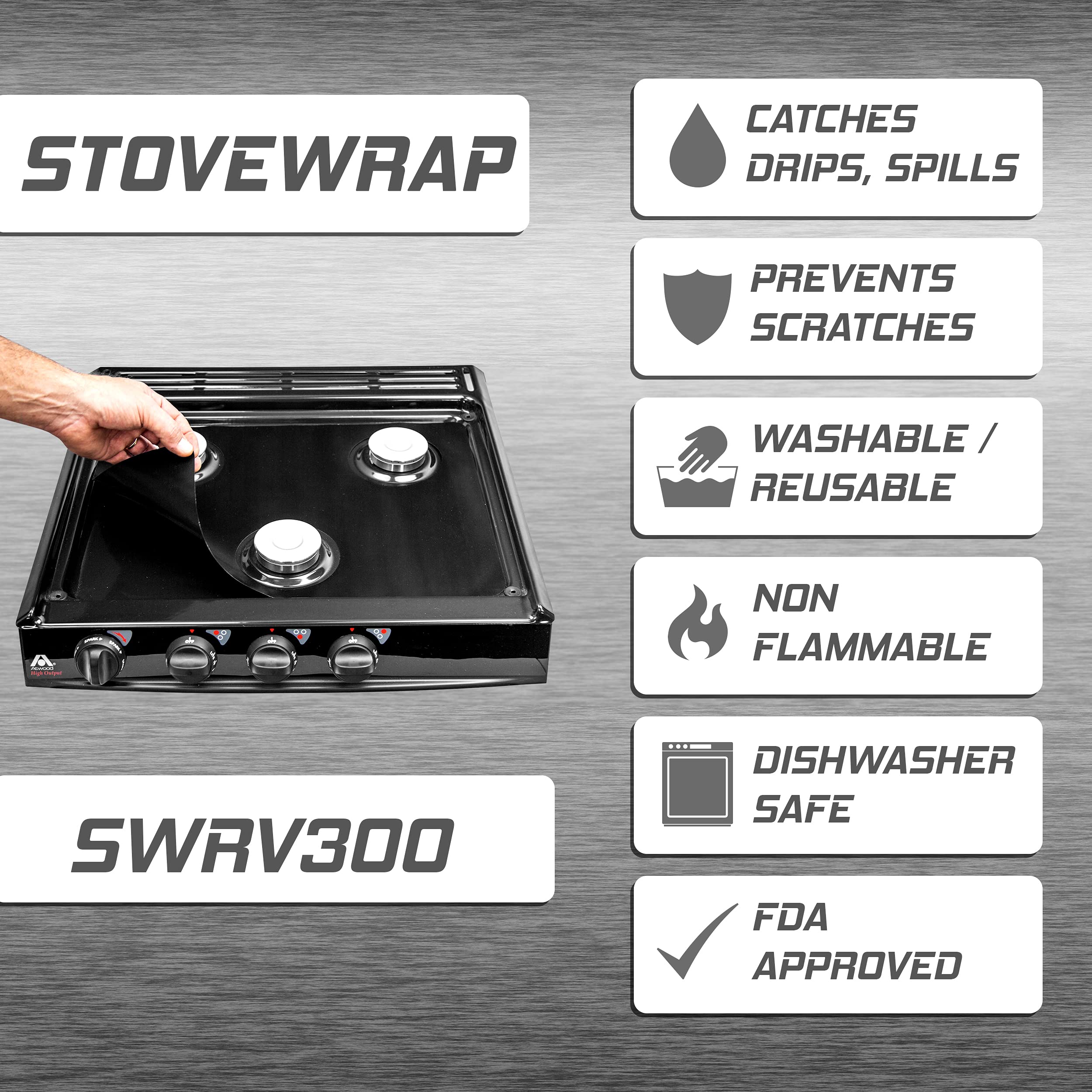 Stove Wrap SWRV600 Stove Top and Oven Protector