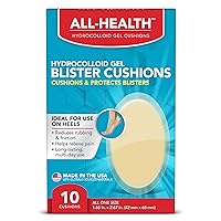 Extreme Hydrocolloid Gel Blister Cushion Bandages, Heel, 1.65 in x 2.67 in, 10 ct | Long Lasting Protection Against Rubbing and Friction for Blisters