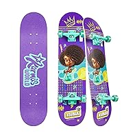Skateboard with Printed Graphic Grip Tape - Great for Kids and Teens Cruiser Skateboard with ABEC 5 Bearings, Durable Deck, Smooth Wheels
